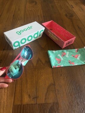 Cat & Jack Pink Frame Sunglasses with Teal Mirrored Lenses